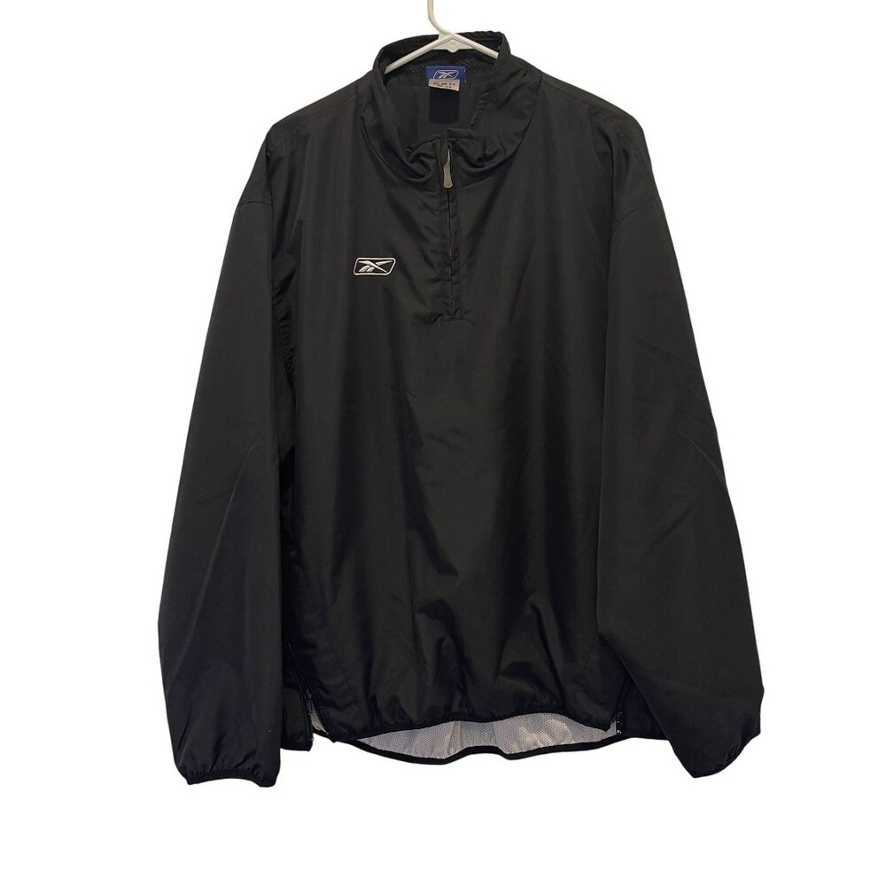 Reebok Black Pullover Windbreaker Jacket